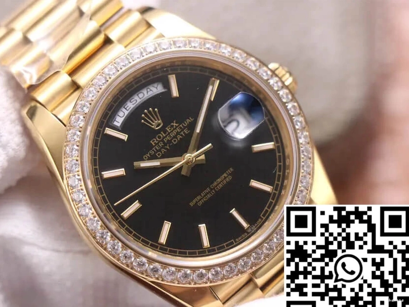Factory Gold Rolex Yellow Diamond Date EW Day 40MM 0907